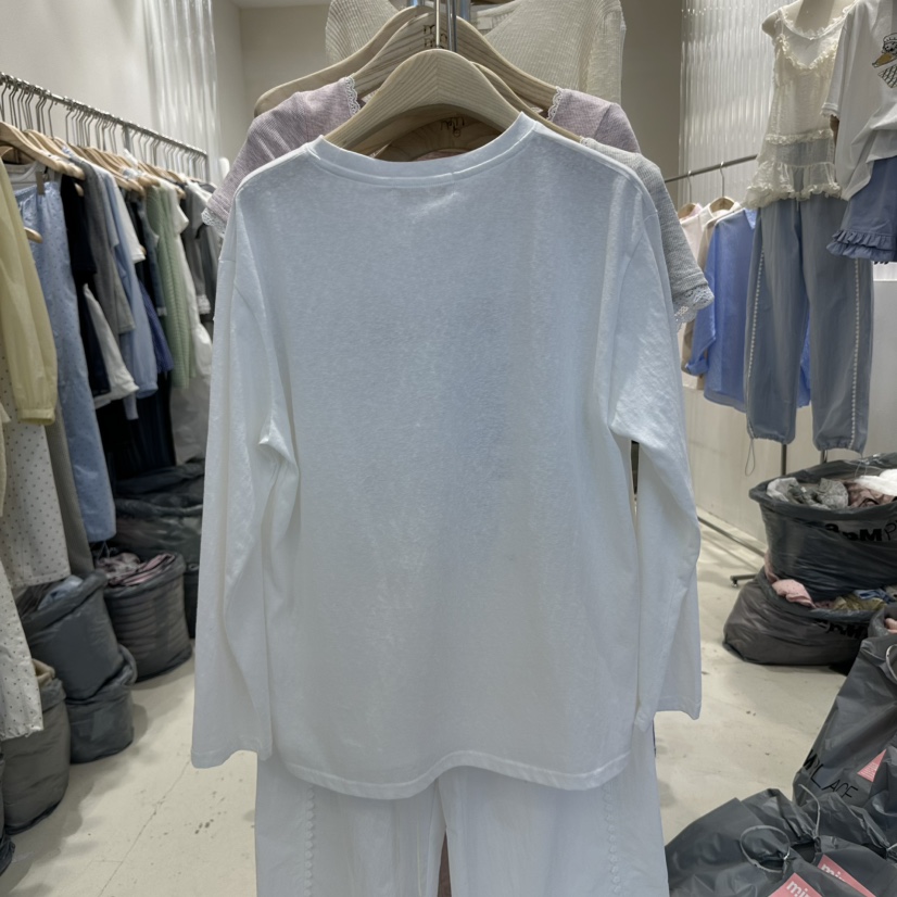 MIMME韓國直郵㊣女裝新品休閑時尚推薦人氣25春夏熱賣長袖T恤MIMME長袖T恤