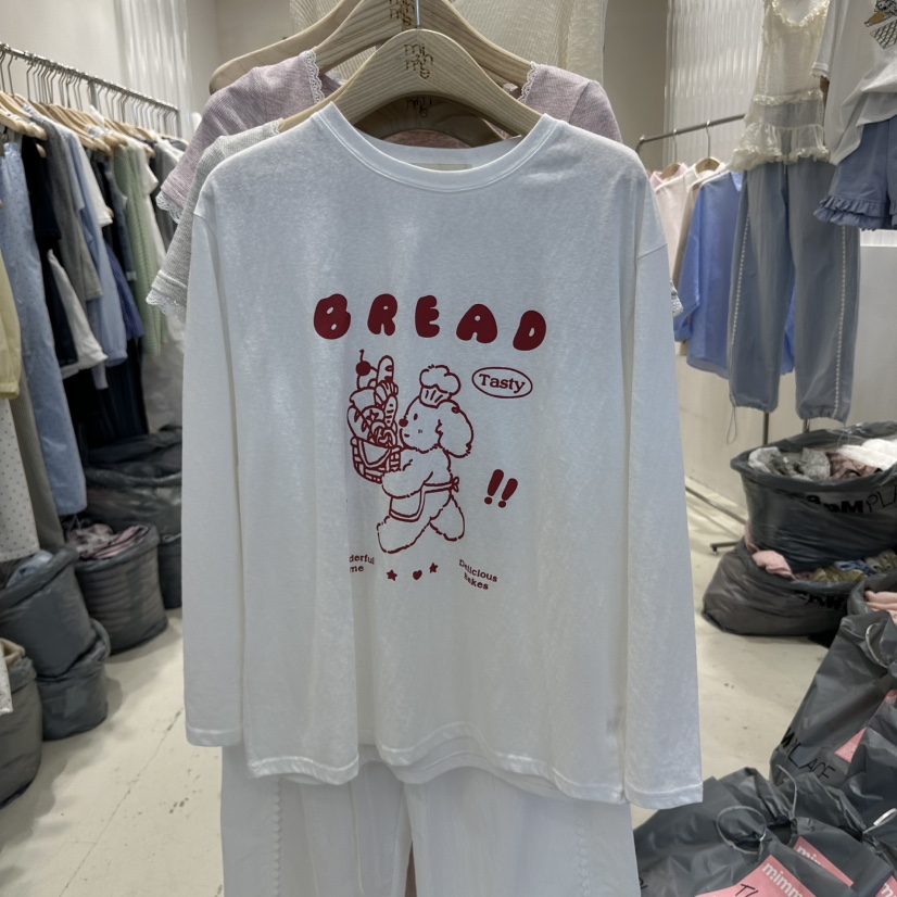 MIMME韓國直郵㊣女裝新品休閑時尚推薦人氣25春夏熱賣長袖T恤MIMME長袖T恤圖色1