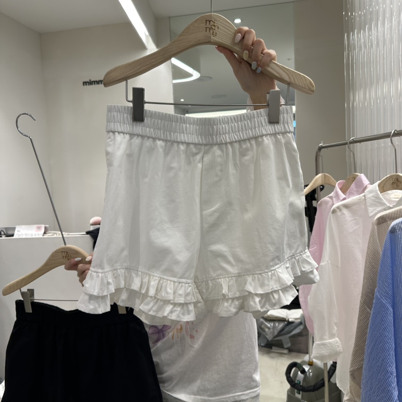 MIMME直郵韓國代購㊣女裝新款推薦人氣休閑25春夏短褲荷葉邊MIMME短褲圖色2