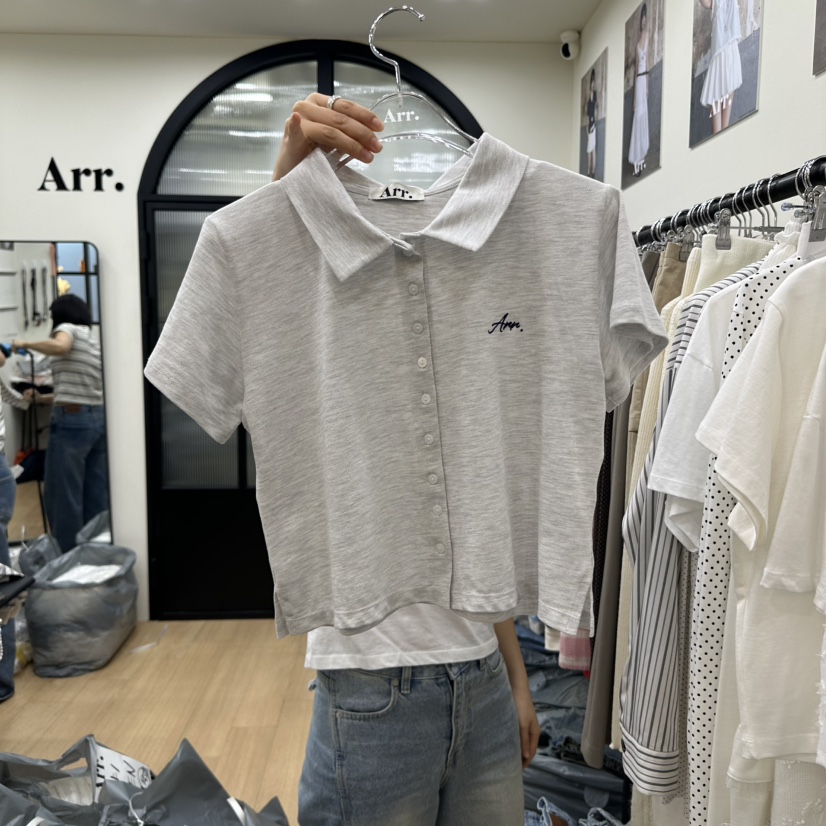 ARR韓國直郵㊣女裝新款25春夏推薦時尚休閑人氣熱賣T恤口袋ARRT恤圖色1