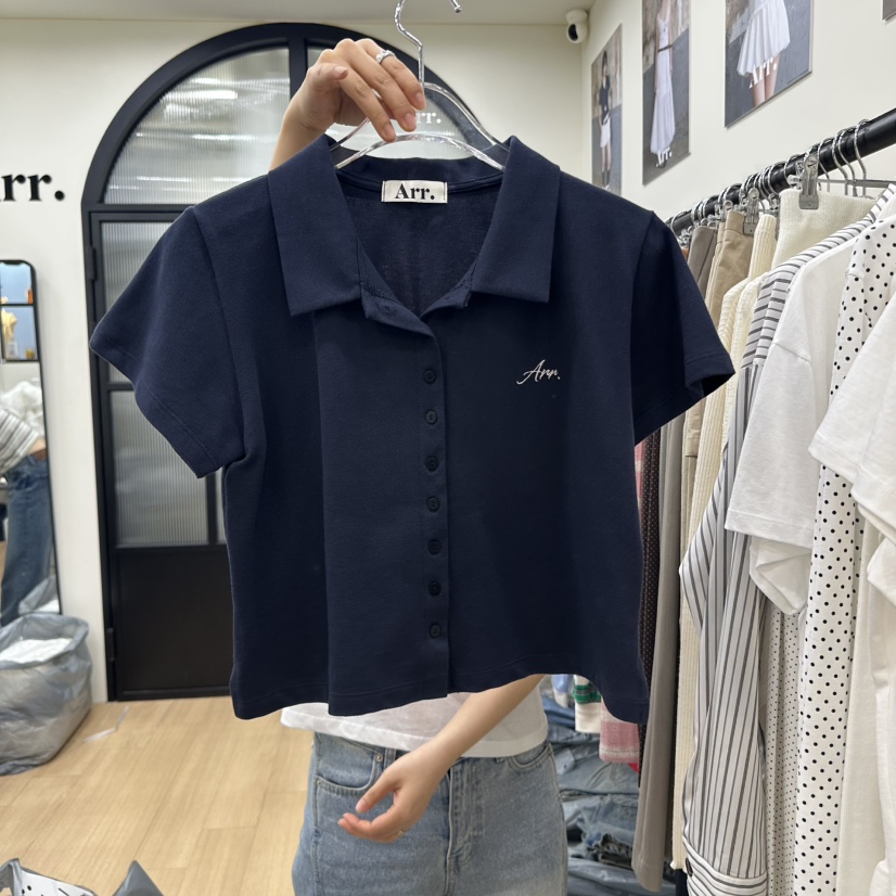 ARR韓國直郵㊣女裝新款25春夏推薦時尚休閑人氣熱賣T恤口袋ARRT恤圖色2