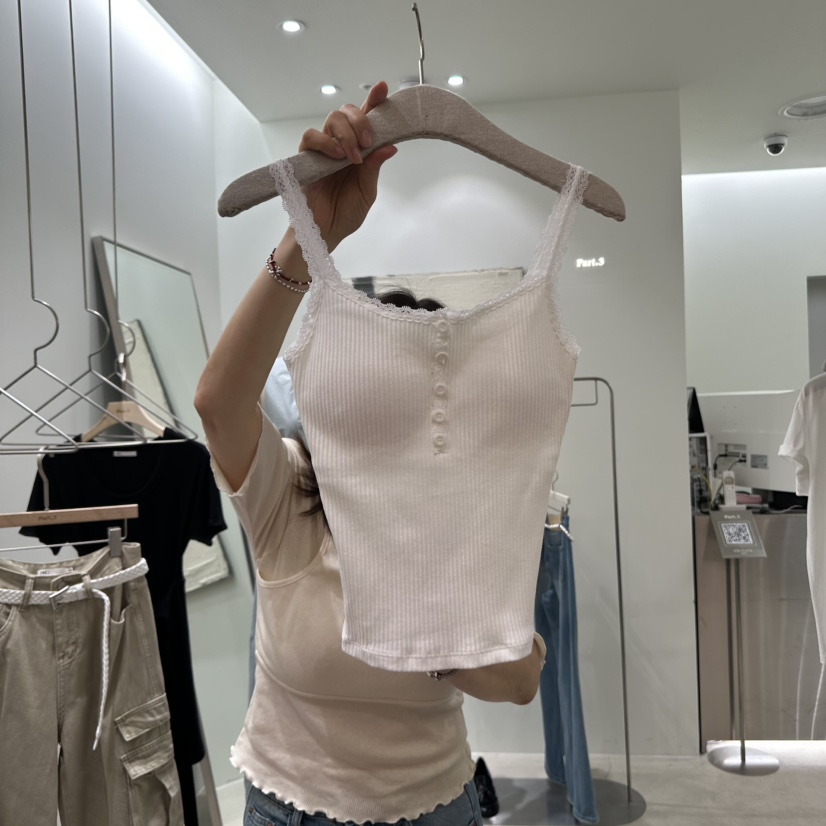 PART3韓國直郵女裝新款真品25春夏人氣熱賣休閑吊帶背心紐扣Part.3吊帶/背心