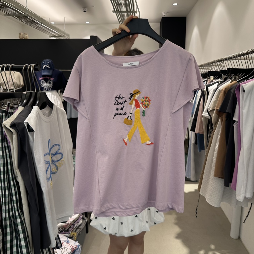 A.CES東大門代購女裝新品推薦熱賣時尚人氣職業真品25春夏T恤A.CEST恤圖色3