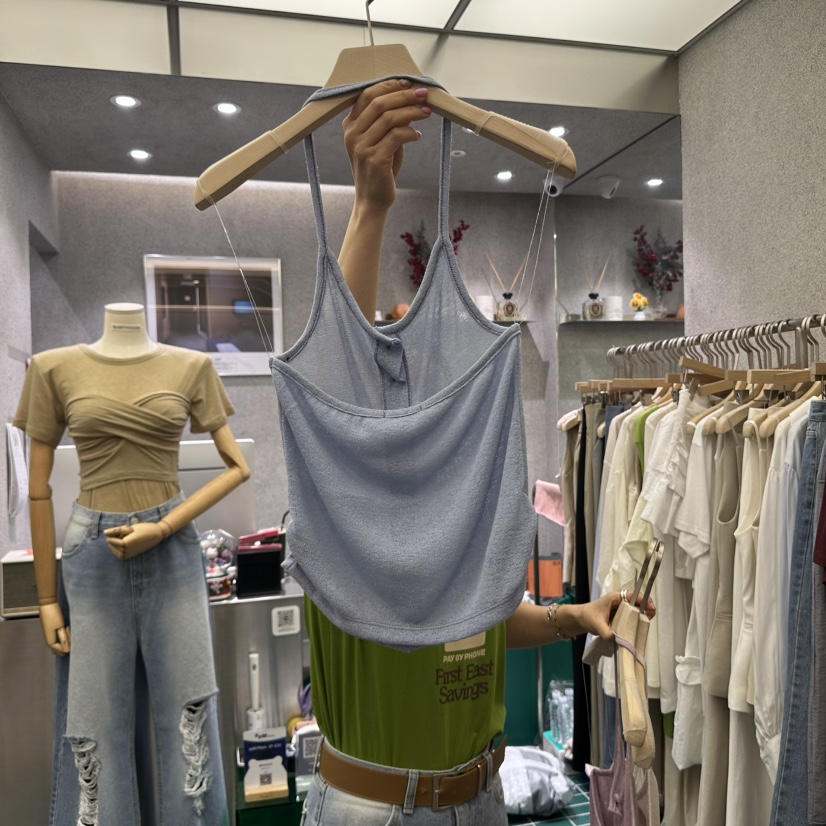 BABYTOUCH東大門直郵女士新品休閑人氣時尚吊帶背心柔軟亞麻BABYTOUCH吊帶/背心