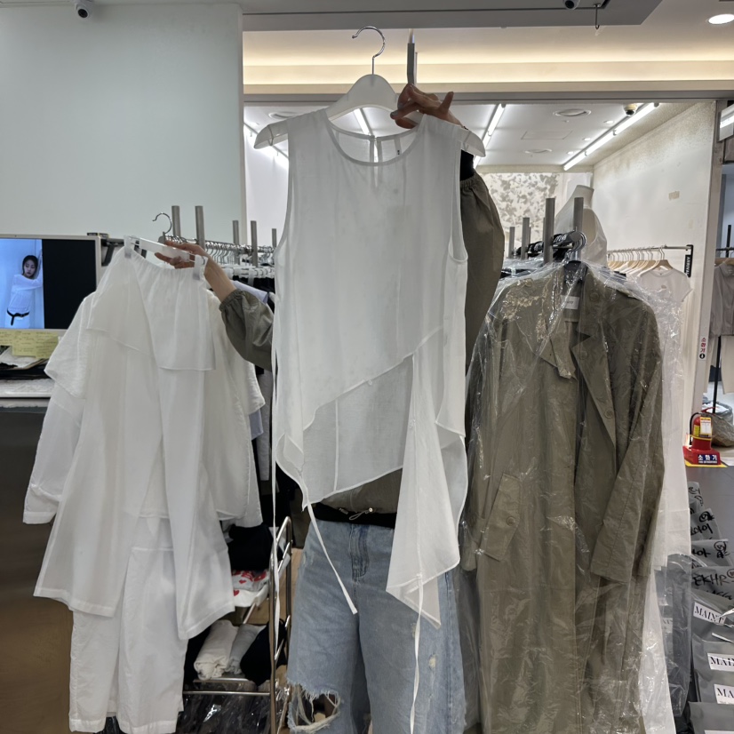 MAINT東大門實拍女裝新款25春夏人氣休閑熱賣真品吊帶背心透明MAINT吊帶/背心