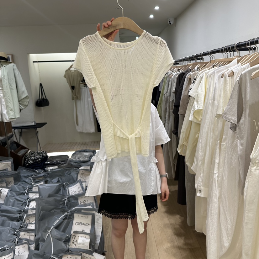 WINSOME韓國代購女裝新品熱賣推薦職業時尚25春夏休閑針織衫WINSOME針織衫