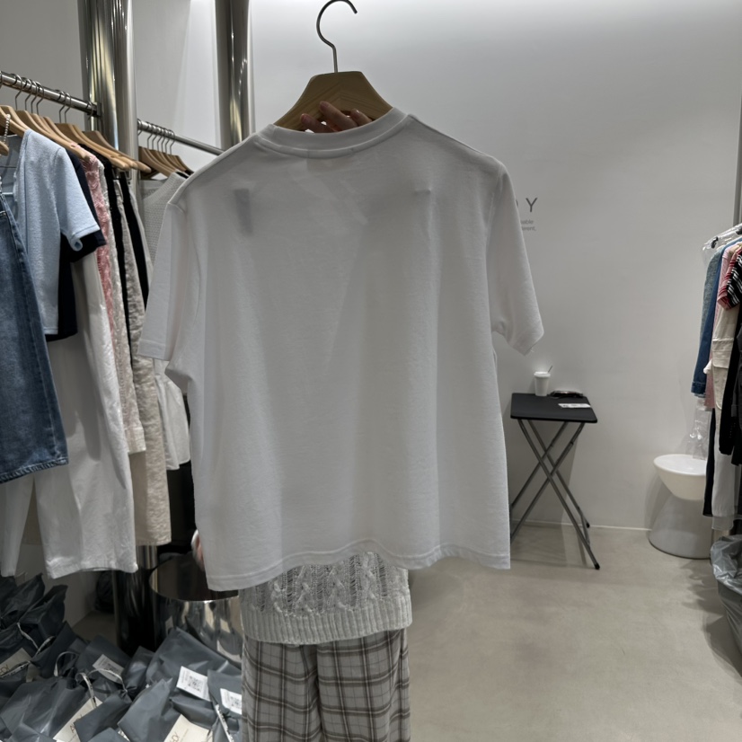 AHOY東大門實拍女裝新品人氣休閑25春夏時尚熱賣真品T恤蕾絲AHOYT恤