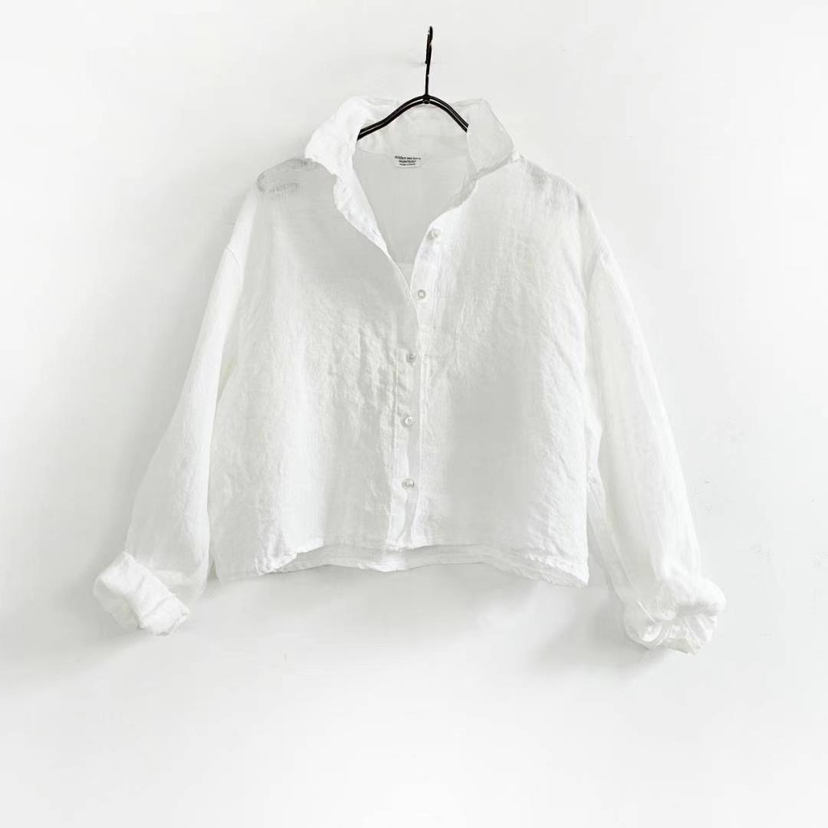 PUCO韓國代購女裝新款熱賣真品人氣時尚25春夏襯衫蕾絲衫亞麻PUCO襯衫/蕾絲衫