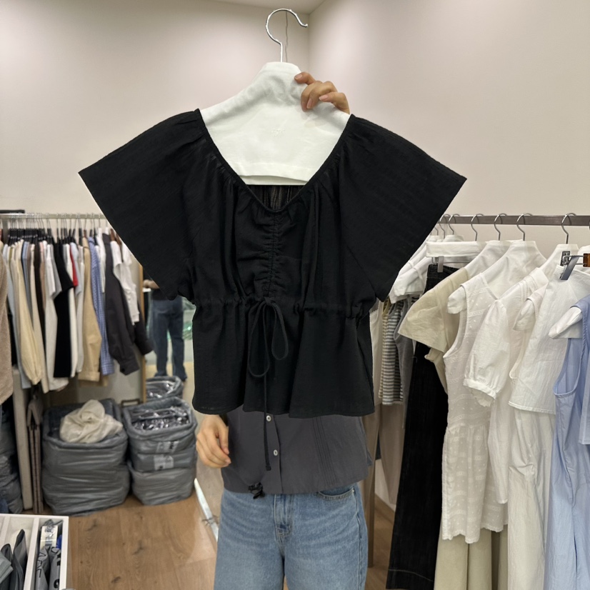AGO東大門實拍女裝新品休閑真品熱賣人氣推薦時尚襯衫蕾絲衫AGO襯衫/蕾絲衫圖色2