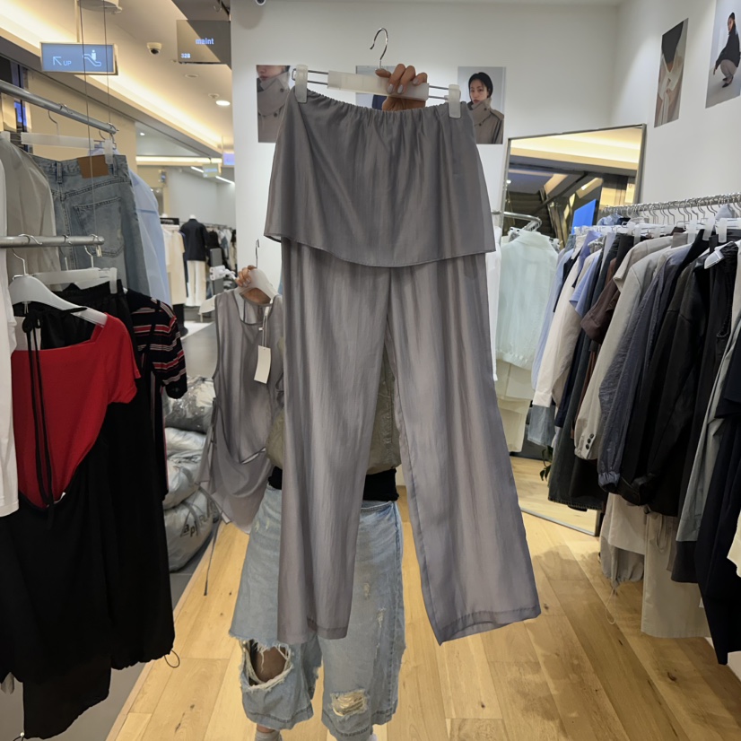 MAINT韓國直郵女士新品推薦真品時尚人氣25春夏職業裙褲透明MAINT裙褲圖色2