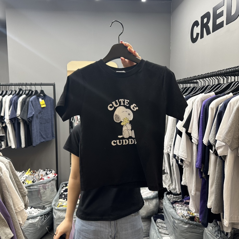 CREDITO韓國代購女士新款人氣熱賣時尚推薦真品休閑T恤史努比CREDITOT恤圖色4