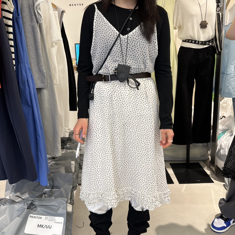 MENTOR東大門代購女士新品真品休閑職業熱賣連衣裙不含腰帶MENTOR連衣裙圖色1