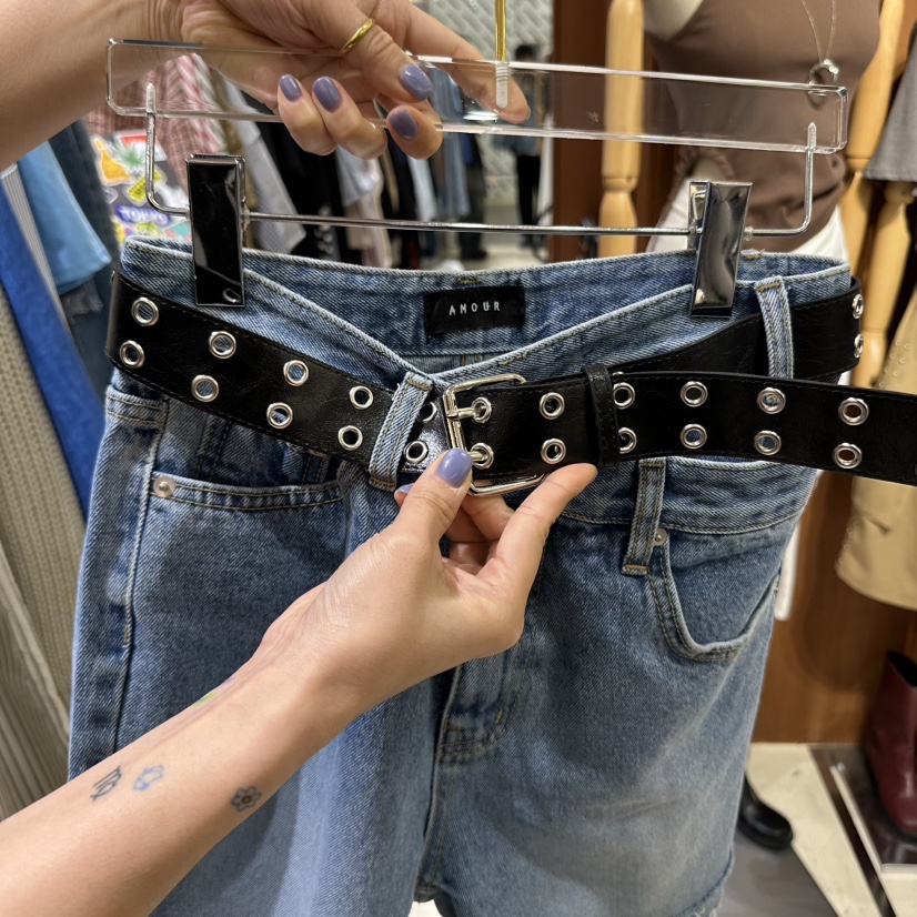 AMOUR東大門實拍女裝新品時尚真品休閑25春夏推薦熱賣職業腰帶AMOUR腰帶