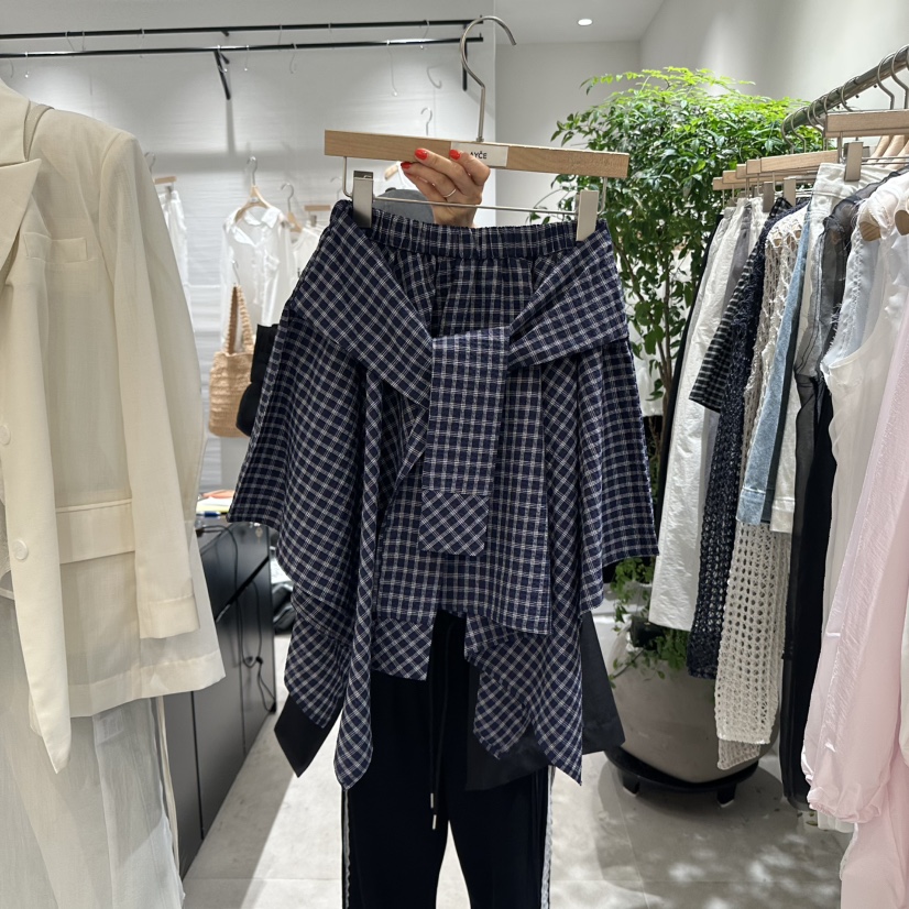 AYCE東大門直郵女裝新款25春夏時尚職業推薦熱賣短裙格紋破洞101SHOWROOM/AYCE短裙圖色2