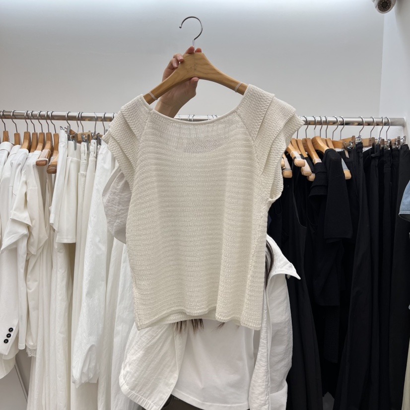 DRESS ROOM東大門直郵女士新款推薦25春夏真品針織衫荷葉邊DRESS ROOM針織衫