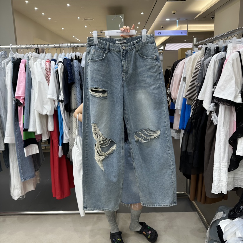 INTHEEND東大門直郵女裝新品真品休閑職業人氣時尚牛仔褲復古INTHEEND牛仔褲圖色1