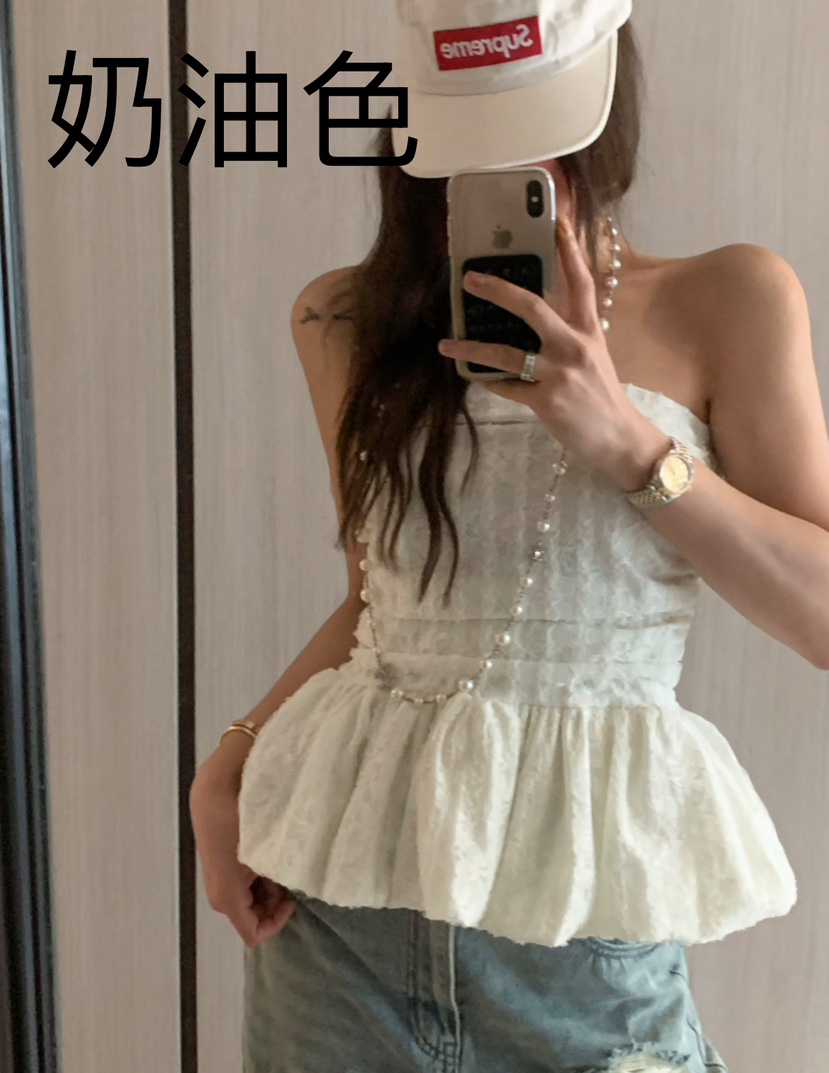 VIRKIN東大門實拍女裝新品真品25春夏人氣職業吊帶背心蕾絲VIRKIN吊帶/背心圖色2