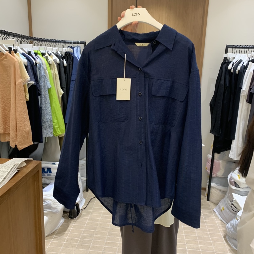LOFN東大門實拍女士新品真品職業時尚人氣25春夏襯衫蕾絲衫LOFN襯衫/蕾絲衫圖色2