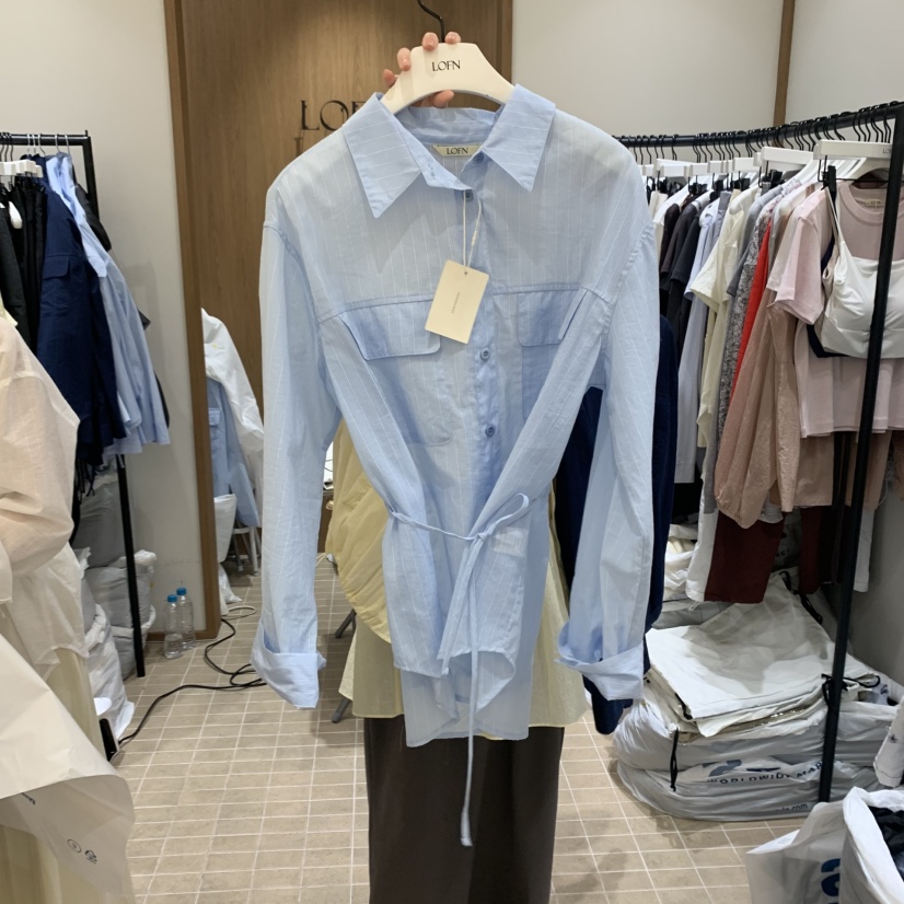 LOFN東大門實拍女士新品真品職業時尚人氣25春夏襯衫蕾絲衫LOFN襯衫/蕾絲衫圖色3