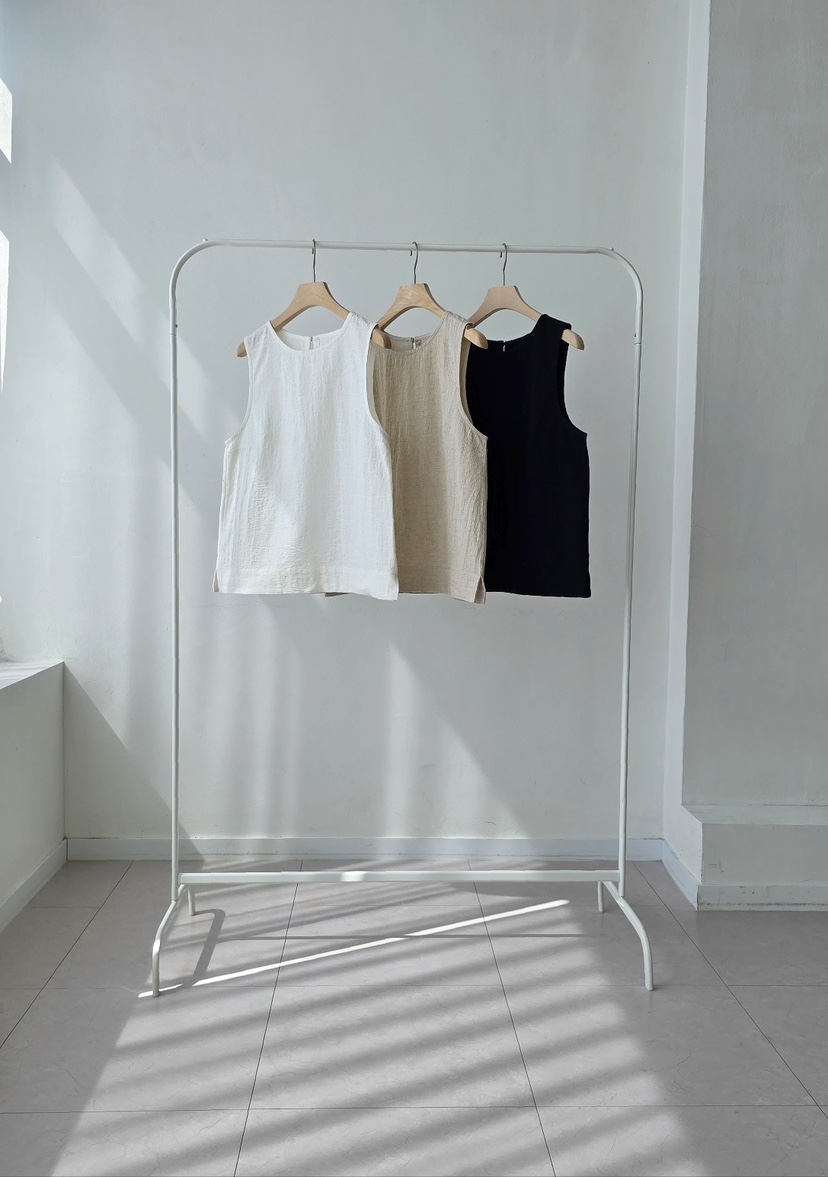 J SHOP東大門直郵女士新品時尚休閑熱賣25春夏吊帶背心亞麻J_SHOP吊帶/背心