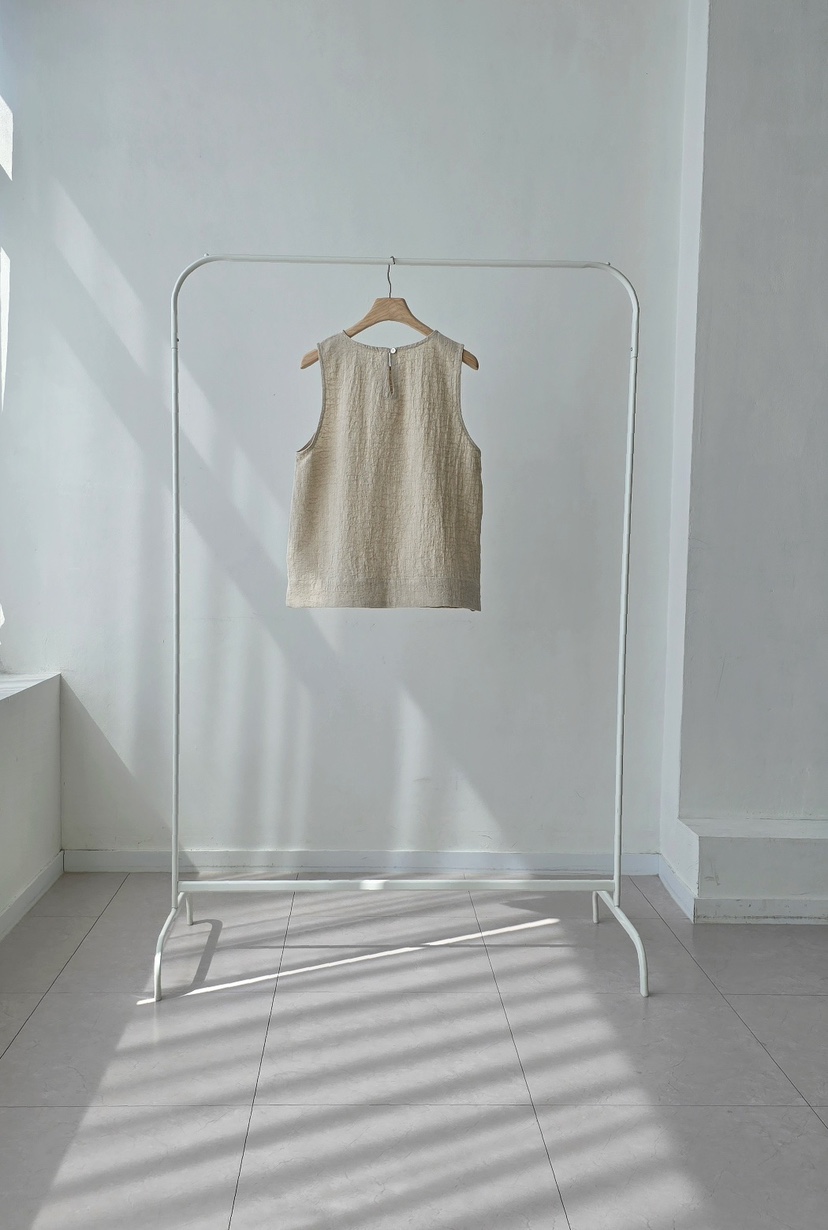 J SHOP東大門直郵女士新品時尚休閑熱賣25春夏吊帶背心亞麻J_SHOP吊帶/背心圖色2