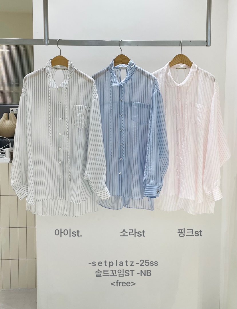 SETPLATZ韓國代購女士新品熱賣時尚真品25春夏職業襯衫蕾絲衫PLATZCLASSIC襯衫/蕾絲衫