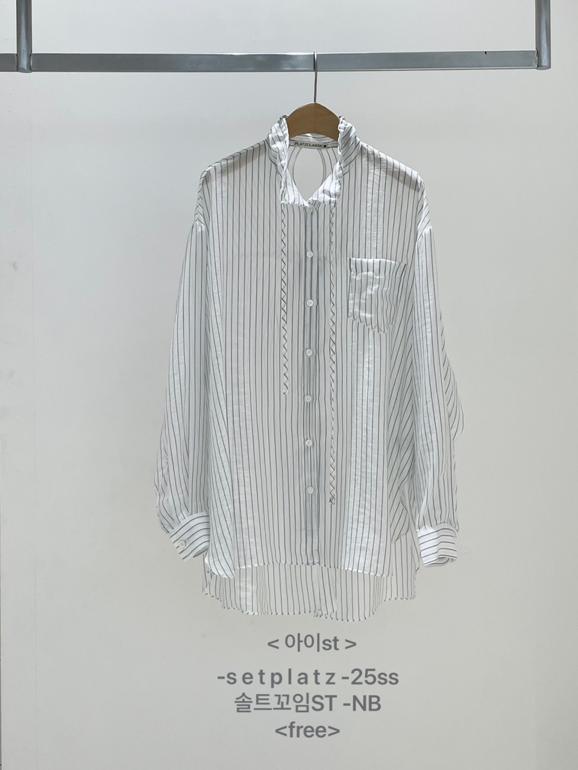 SETPLATZ韓國代購女士新品熱賣時尚真品25春夏職業襯衫蕾絲衫PLATZCLASSIC襯衫/蕾絲衫