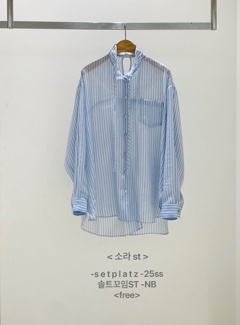 SETPLATZ韓國代購女士新品熱賣時尚真品25春夏職業襯衫蕾絲衫PLATZCLASSIC襯衫/蕾絲衫圖色2