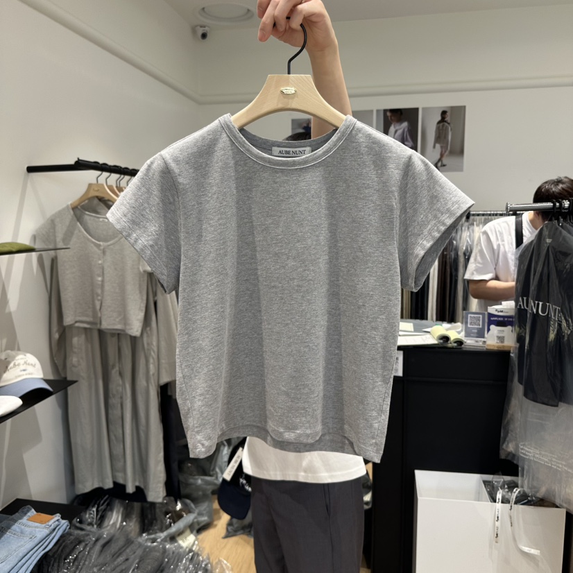 aube nunt東大門代購女士新品時尚推薦25春夏人氣休閑職業T恤aube nuntT恤圖色5