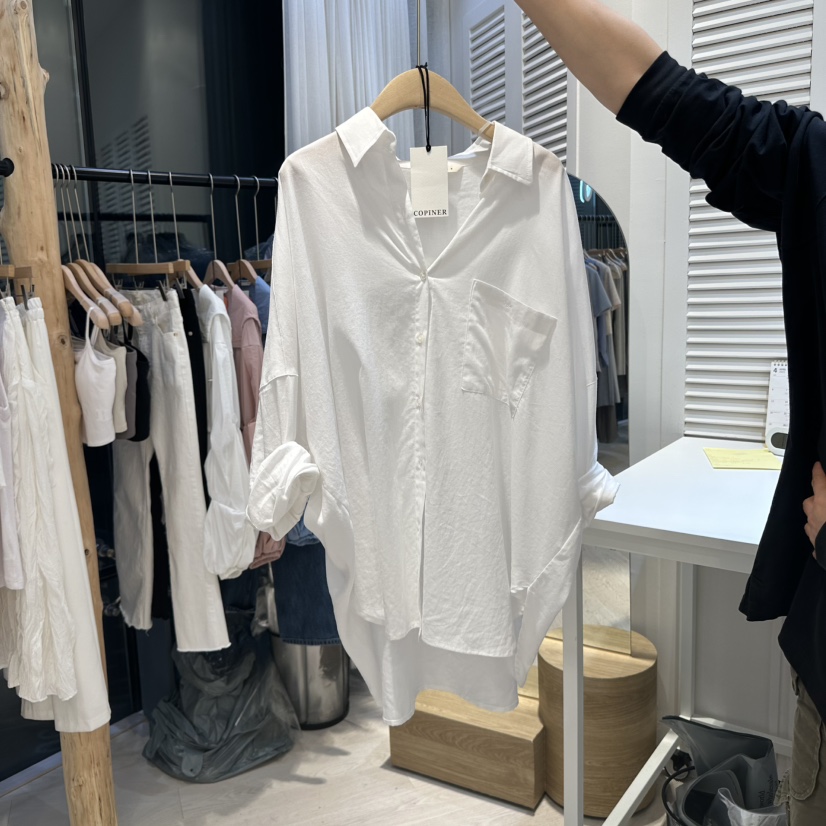 COPINER韓國直郵女士新款休閑25春夏真品推薦熱賣襯衫蕾絲衫COPINER襯衫/蕾絲衫