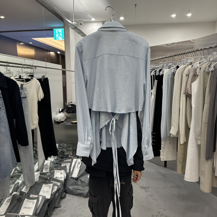 PAVEL韓國直郵女裝新品推薦25春夏休閑職業套裝兩件套短款亞麻PAVEL套裝