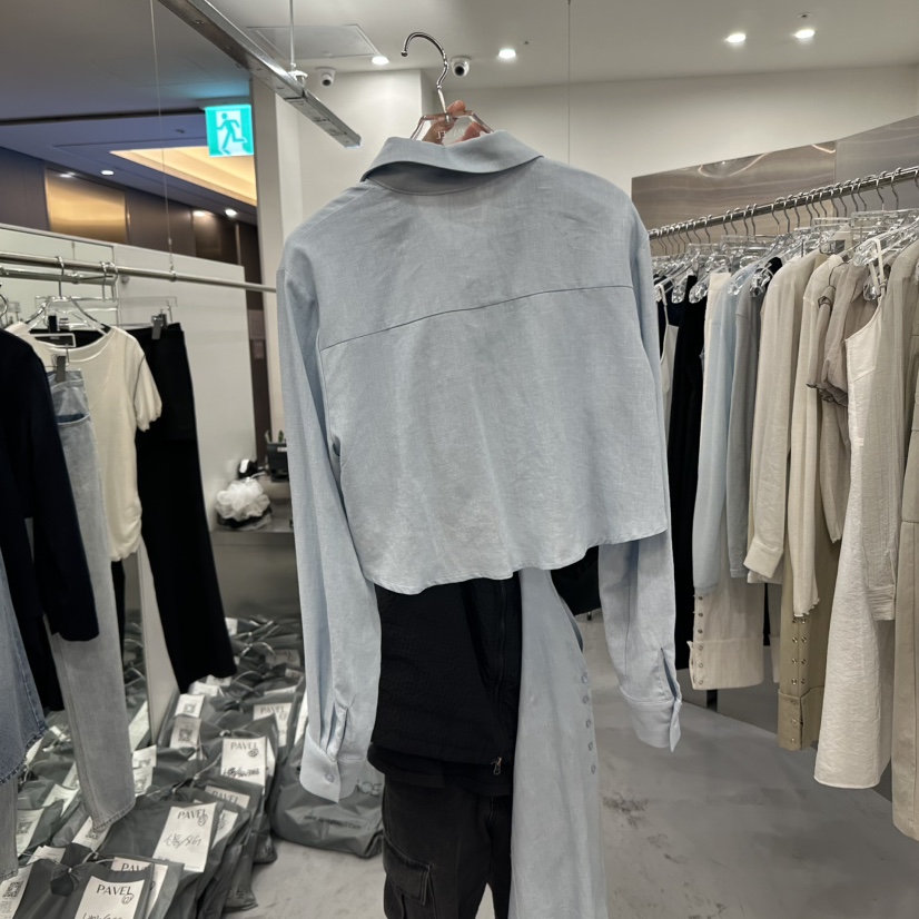 PAVEL韓國直郵女裝新品推薦25春夏休閑職業套裝兩件套短款亞麻PAVEL套裝