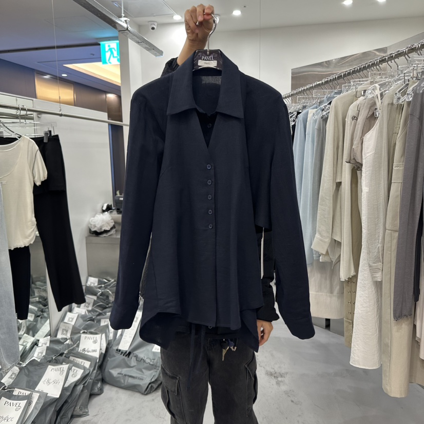 PAVEL韓國直郵女裝新品推薦25春夏休閑職業套裝兩件套短款亞麻PAVEL套裝圖色4