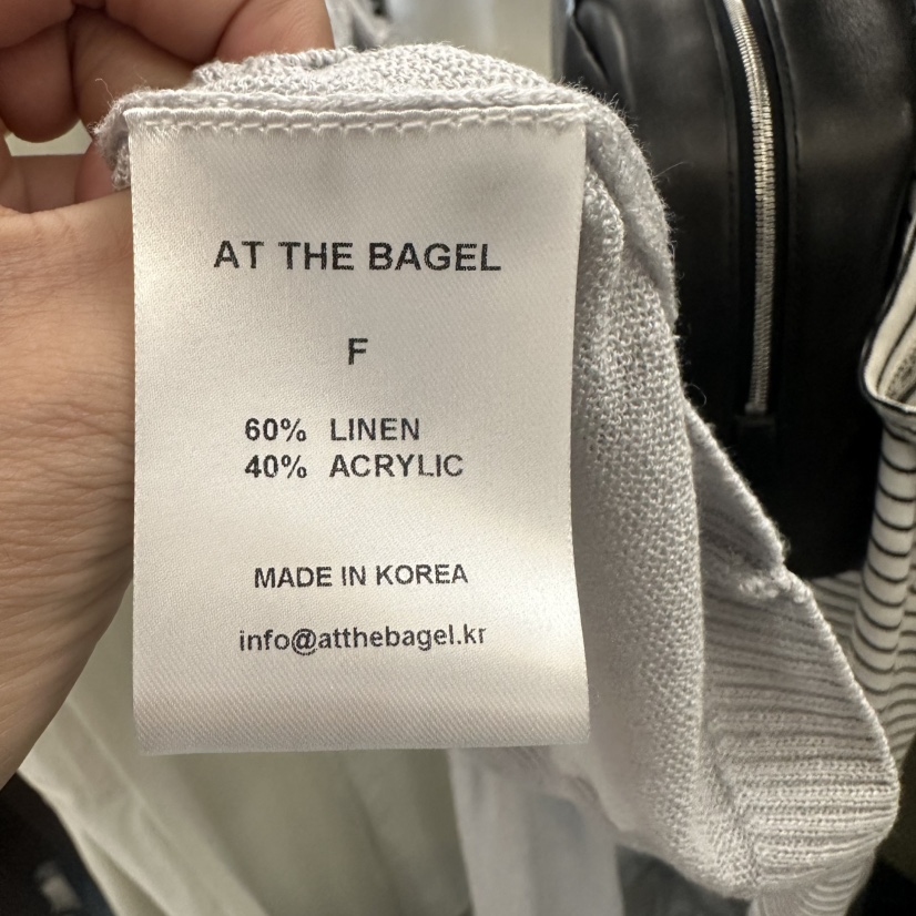 AT THE BAGEL東大門直郵女裝新品25春夏人氣休閑職業針織衫AT THE BAGEL針織衫