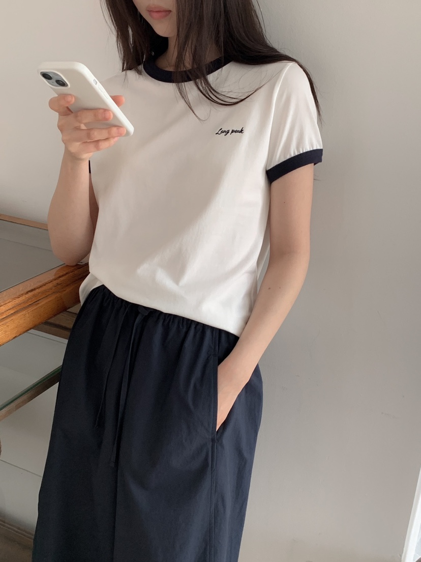 LONG PEAK韓國直郵女士新品休閑25春夏熱賣推薦時尚人氣T恤LONG PEAKT恤