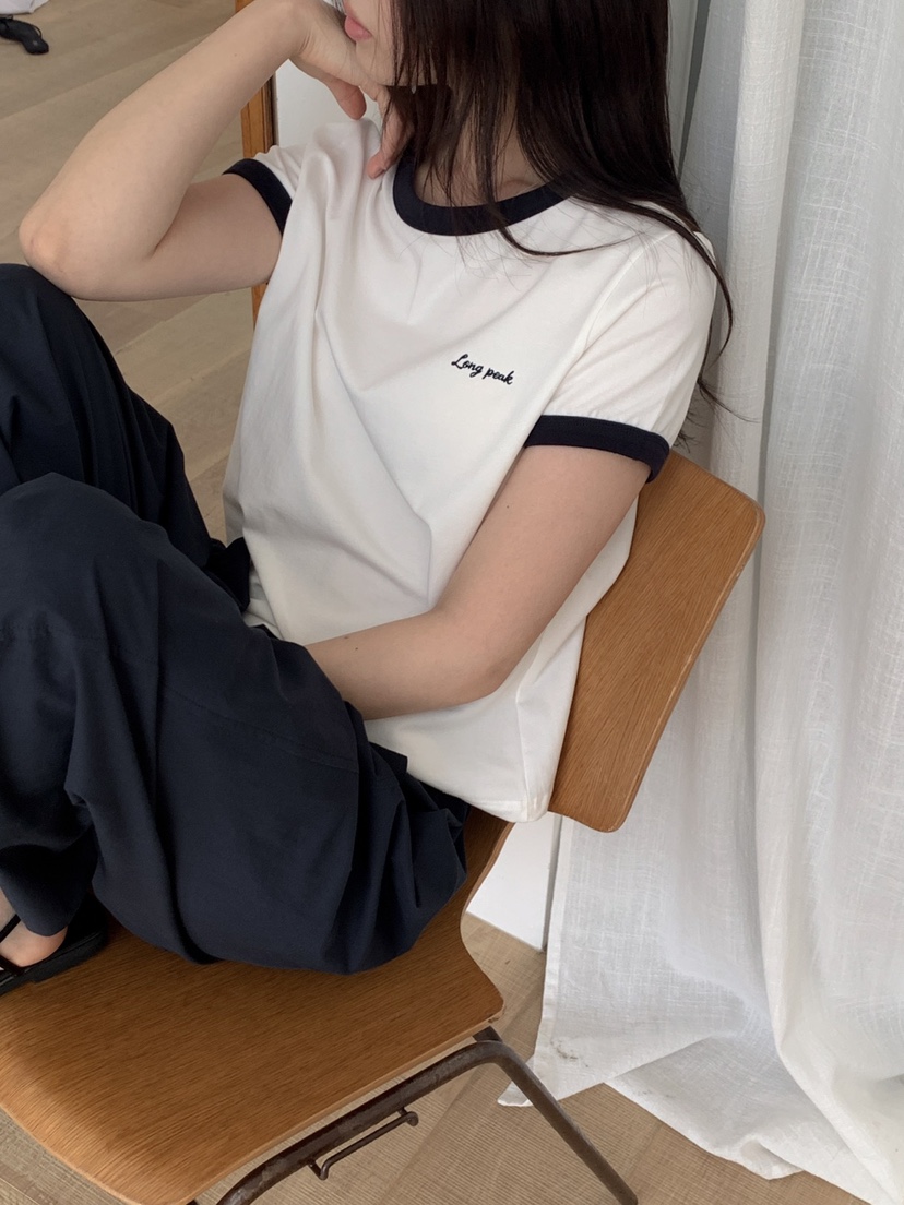 LONG PEAK韓國直郵女士新品休閑25春夏熱賣推薦時尚人氣T恤LONG PEAKT恤