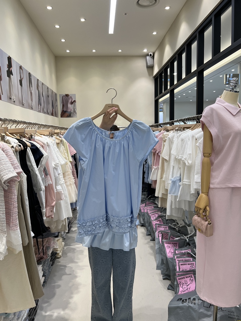 MARIE MARIE東大門直郵女裝新款人氣休閑襯衫蕾絲衫荷葉邊MARIE MARIE襯衫/蕾絲衫圖色2