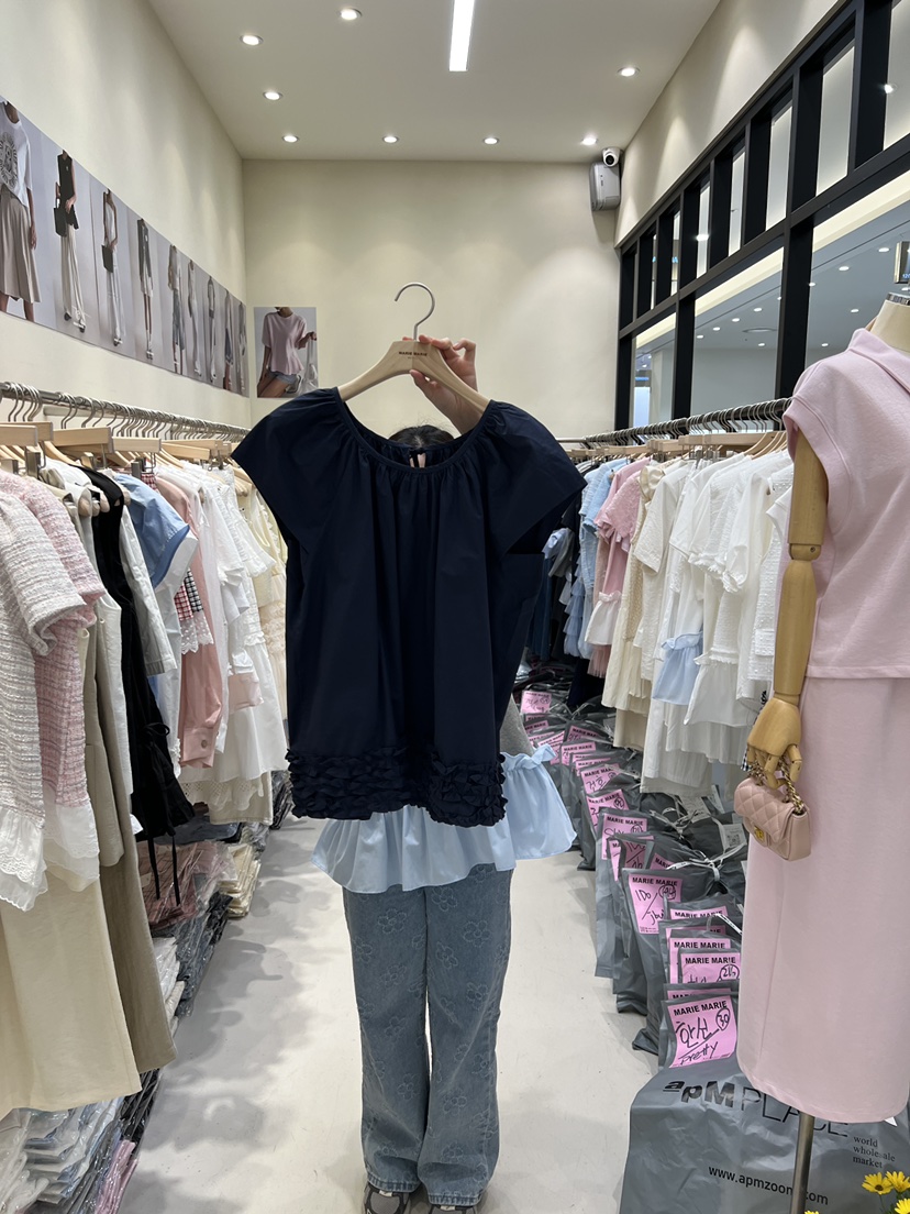 MARIE MARIE東大門直郵女裝新款人氣休閑襯衫蕾絲衫荷葉邊MARIE MARIE襯衫/蕾絲衫圖色3