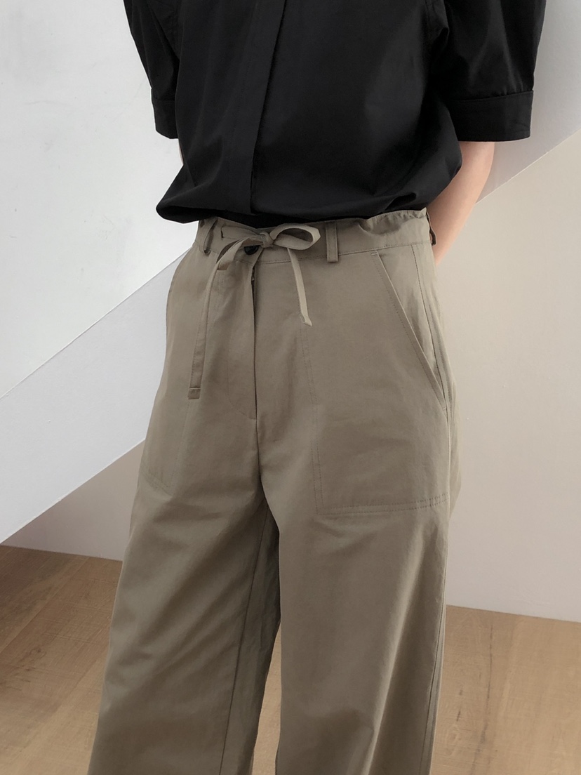 LONG PEAK韓國直郵女裝新款休閑時尚25春夏職業休閑褲亞麻LONG PEAK休閑褲