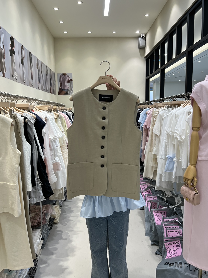 MARIE MARIE韓國直郵女士新款25春夏人氣熱賣休閑真品馬甲MARIE MARIE馬甲圖色2
