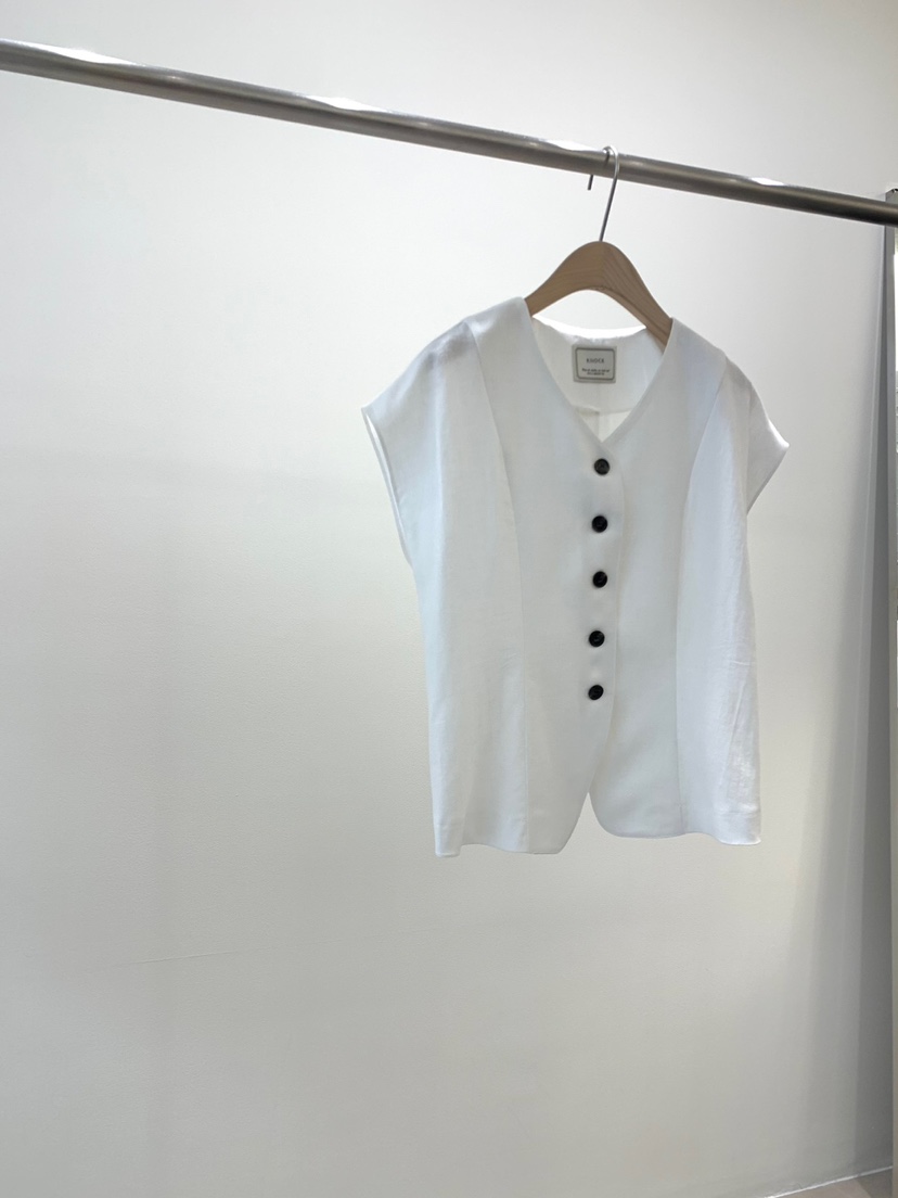 KNOCK韓國直郵女士新款真品時尚人氣推薦職業休閑馬甲亞麻布KNOCK馬甲