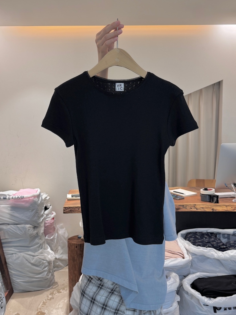 FRIC韓國代購女裝新款休閑熱賣25春夏時尚人氣職業真品推薦T恤FRICT恤圖色2