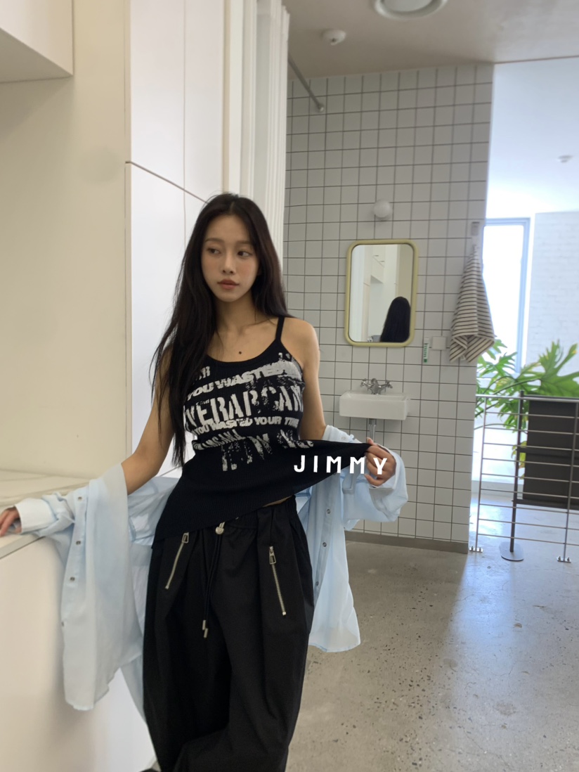 JIMMY直郵韓國代購㊣女裝新款人氣休閑時尚熱賣推薦吊帶背心JIMMY/REMAKE吊帶/背心