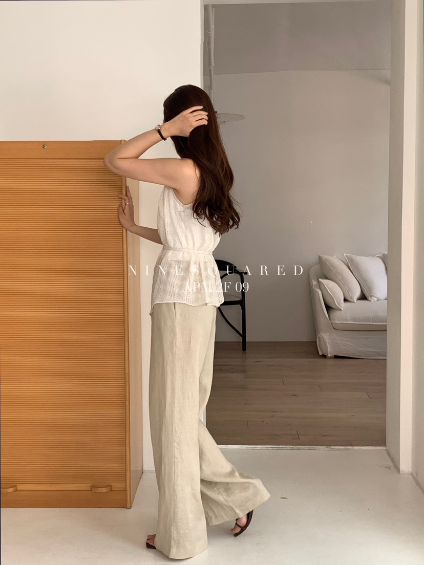 NINESQUARED韓國㊣直郵東大門代購女裝新品人氣吊帶背心含腰繩NINESQUARED吊帶/背心