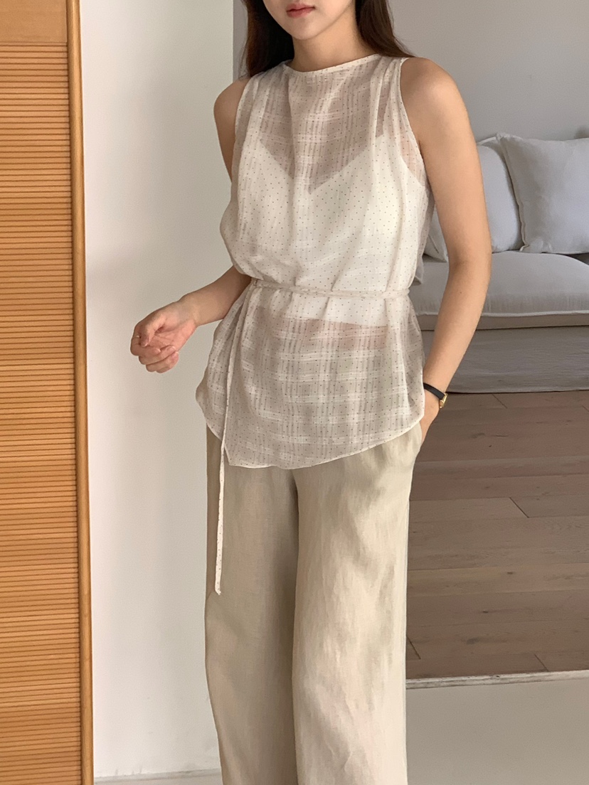 NINESQUARED韓國㊣直郵東大門代購女裝新品人氣吊帶背心含腰繩NINESQUARED吊帶/背心