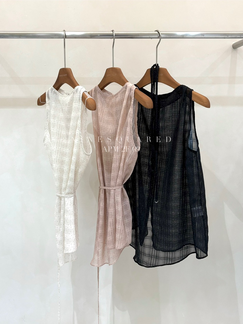 NINESQUARED韓國㊣直郵東大門代購女裝新品人氣吊帶背心含腰繩NINESQUARED吊帶/背心