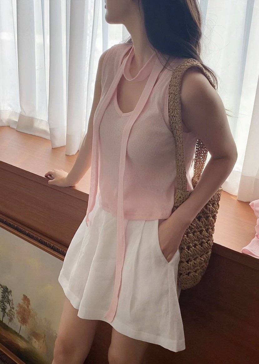 N BROWN韓國直郵㊣女裝新品人氣時尚熱賣套裝含脖帶套裝開衫N BROWN套裝