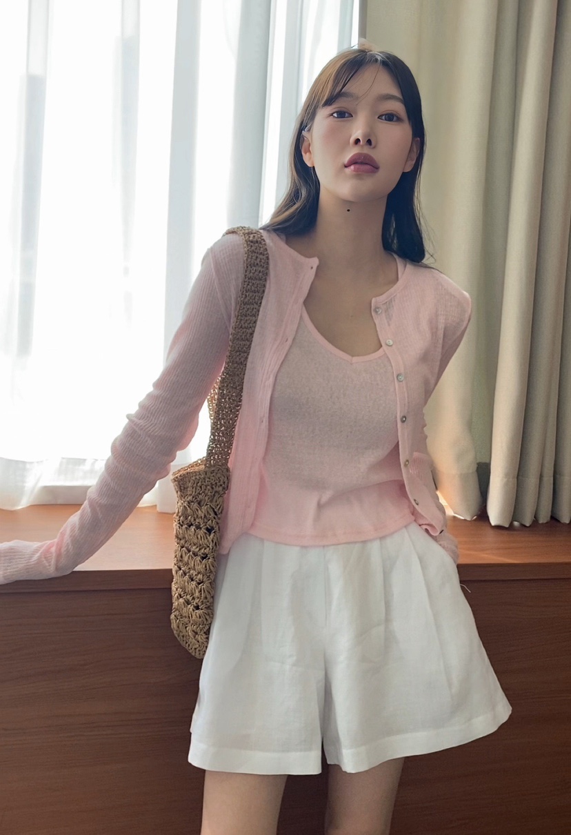 N BROWN韓國直郵㊣女裝新品人氣時尚熱賣套裝含脖帶套裝開衫N BROWN套裝