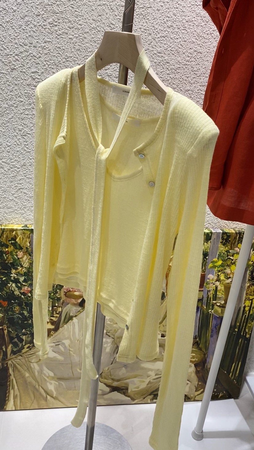 N BROWN韓國直郵㊣女裝新品人氣時尚熱賣套裝含脖帶套裝開衫N BROWN套裝圖色3