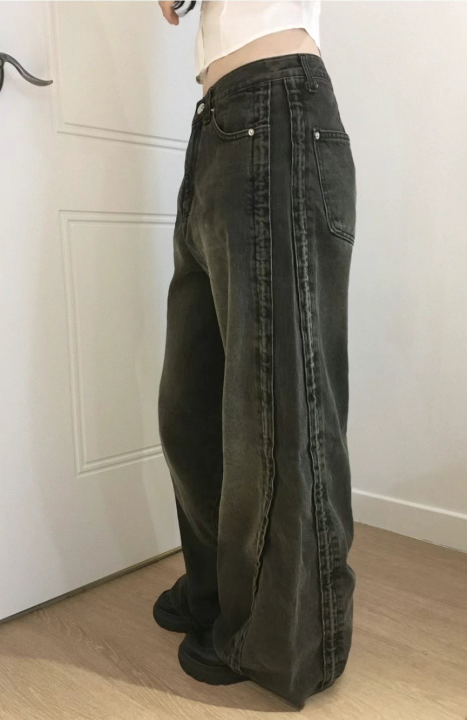 OOT直郵韓國代購㊣女裝新款推薦人氣25春夏熱賣休閑時尚牛仔褲OOT牛仔褲